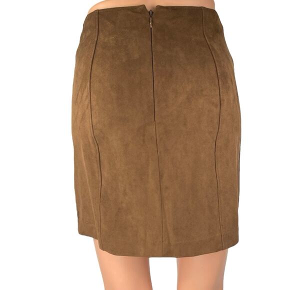 Abercrombie & Fitch Womens Brown Faux Suede Mini Straight Pencil Skirt Size XXS - Picture 3 of 5